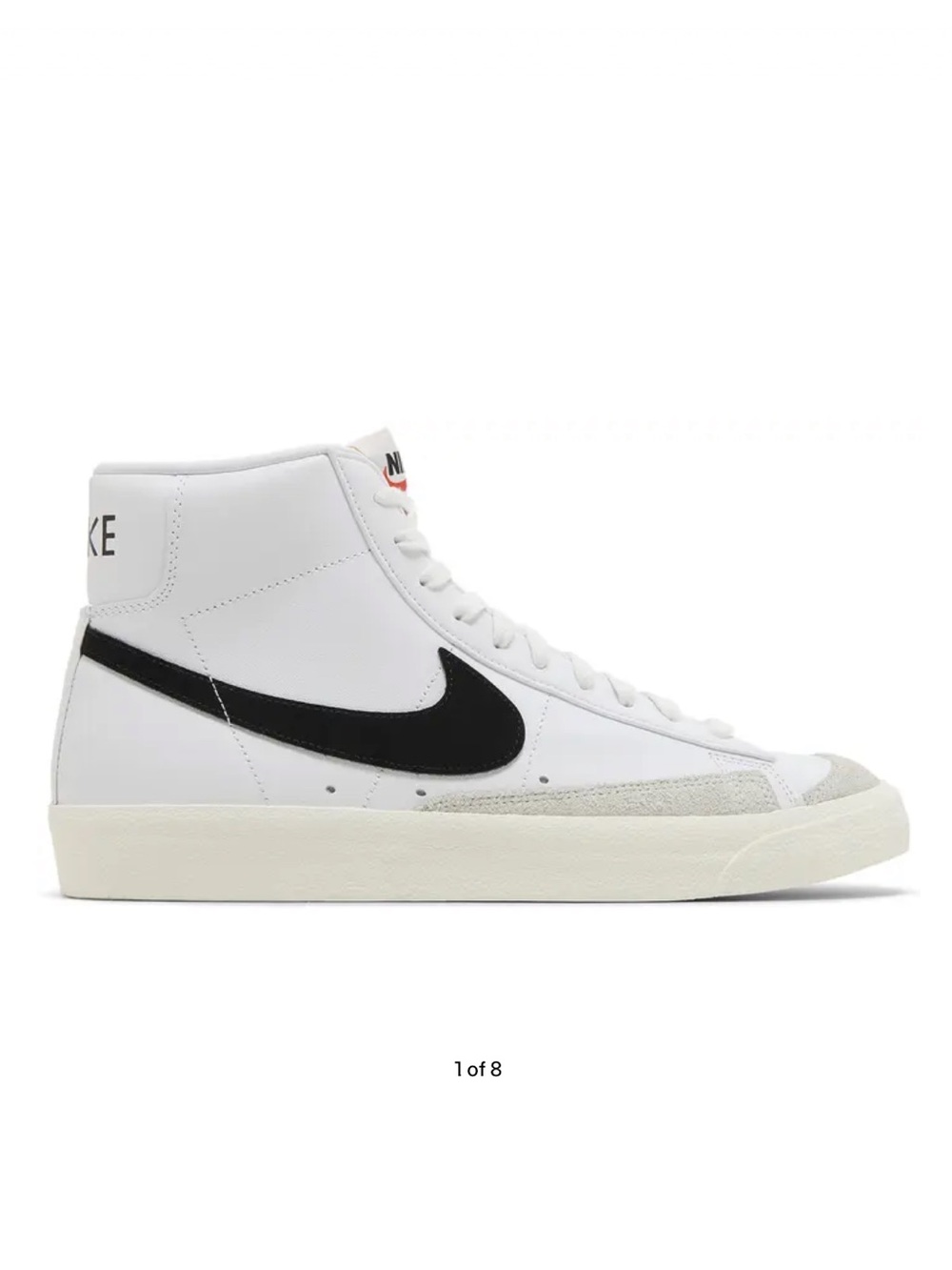 Nike Blazer Mid '77 Vintage White with Black Swoosh